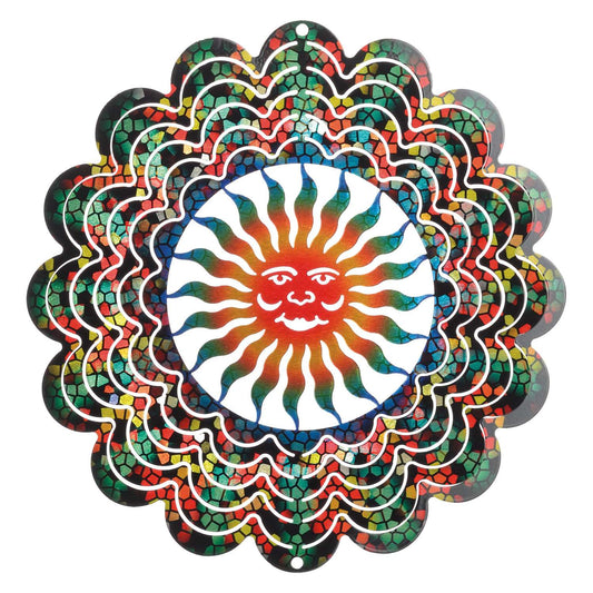  Metalart Maker Next Innovations Multicolored Steel 1 In. H Kaleidoscope Sunface Wind Spinner