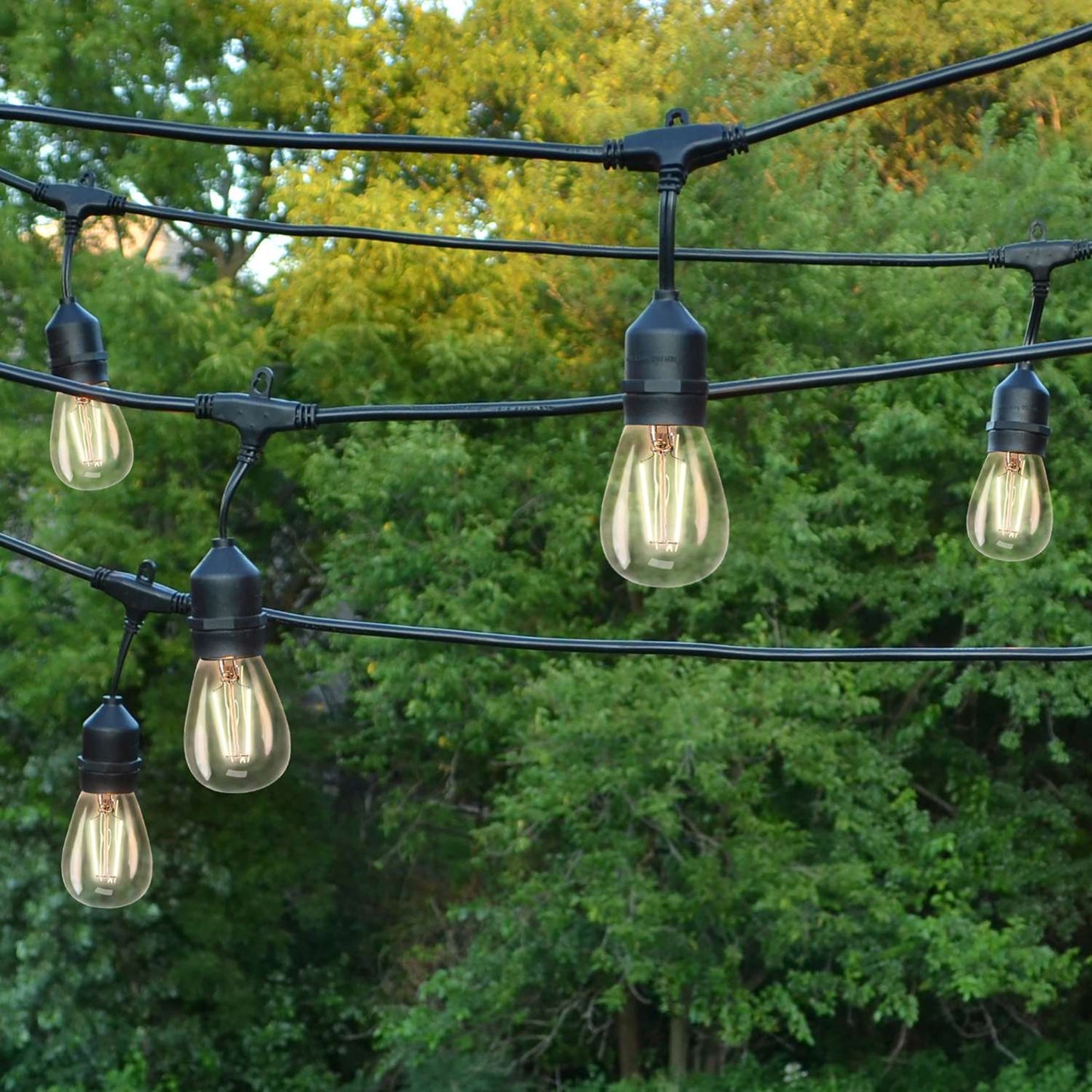  Living Accents LED Vintage S14 Light Set Warm White 20 Ft. 10 Lights