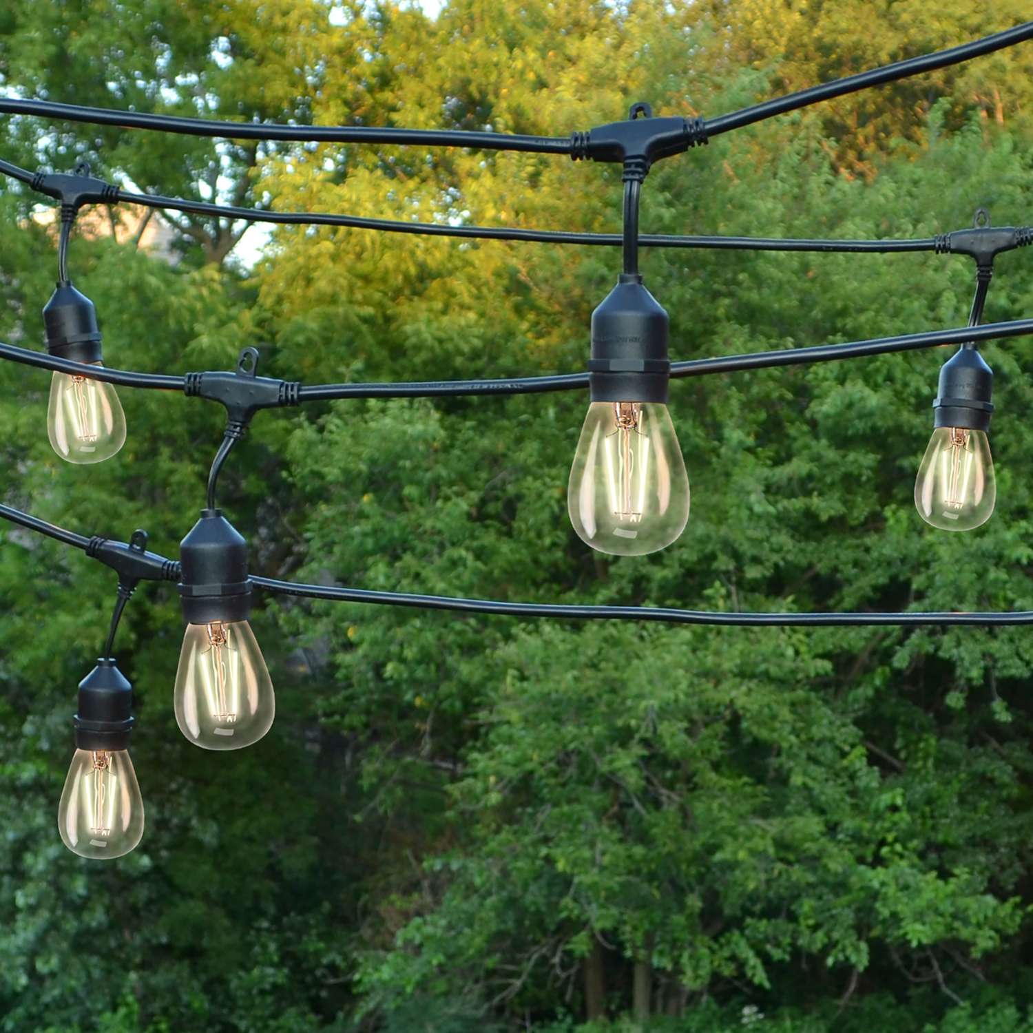  Living Accents LED Vintage S14 Light Set Warm White 20 Ft. 10 Lights