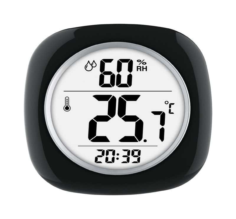  Taylor Hygrometer/Temperature/Time Digital Thermometer Plastic Black 4.75 In.