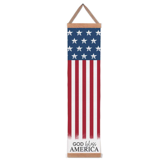  P. Graham Dunn Multicolored Wood 43.75 In. H God Bless America Banner Decoration