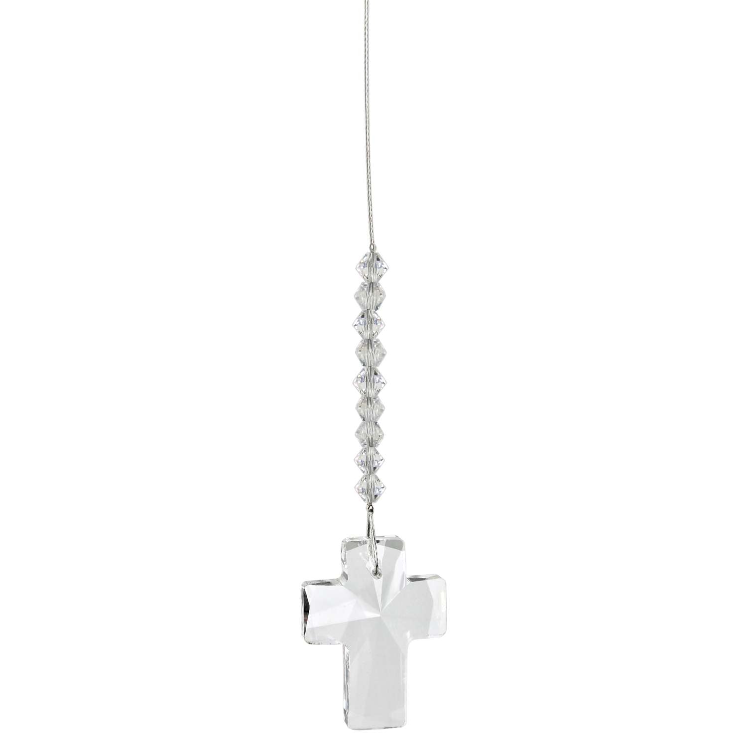  Woodstock Chimes Multi-color Crystal 3.2 In. Cross Wind Chime