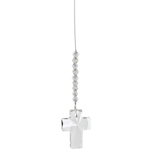  Woodstock Chimes Multi-color Crystal 3.2 In. Cross Wind Chime