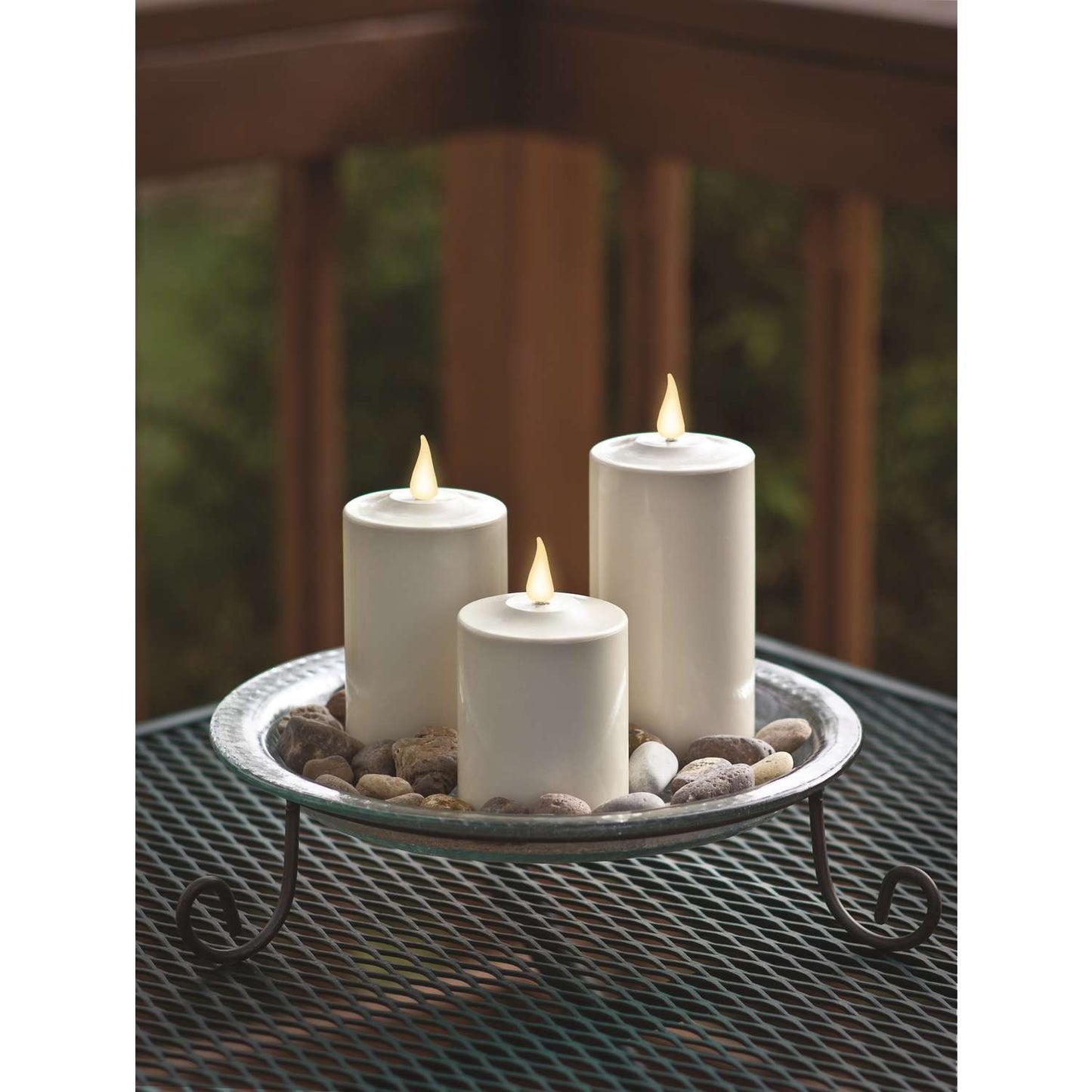  Xodus Innovations White Plastic 6 In. H Pillar Candle