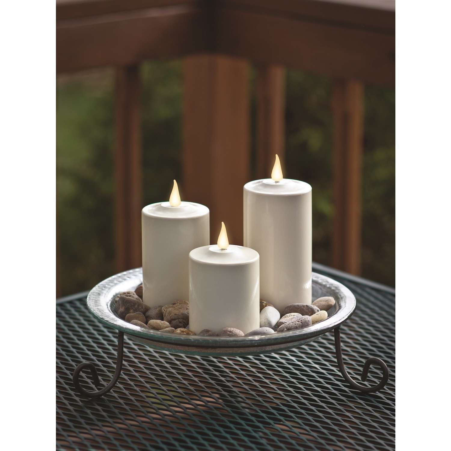  Xodus Innovations White Plastic 6 In. H Pillar Candle