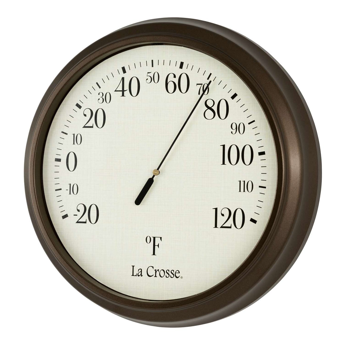  La Crosse Technology Dial Thermometer Plastic Brown 6.5 In.