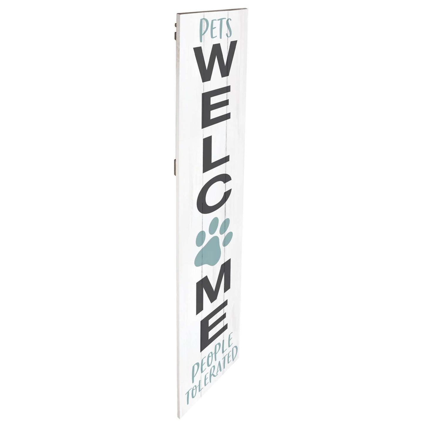  P. Graham Dunn Multicolored Wood 47 In. H Pets Welcome People Tolerated Porch Sign