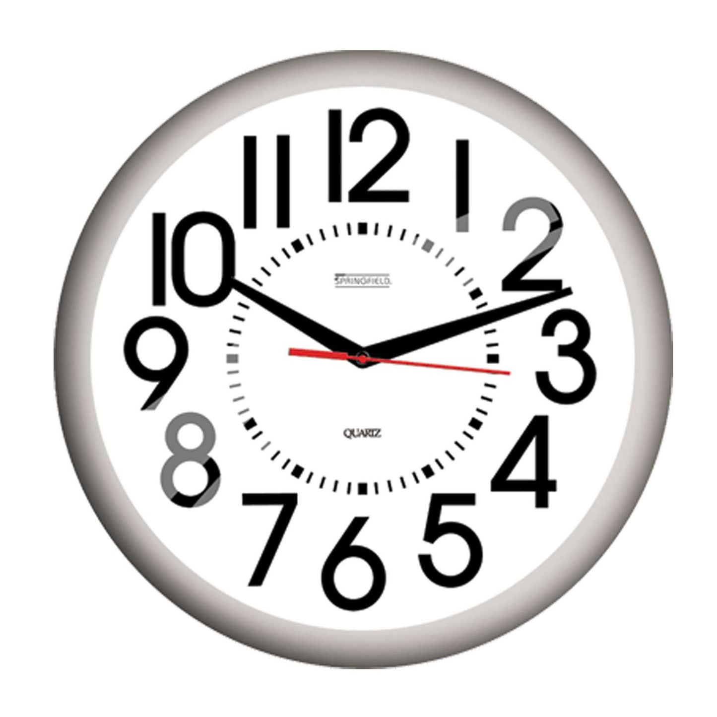  Taylor Big And Bold Dial Clock Plastic Black/White 13.25 In.