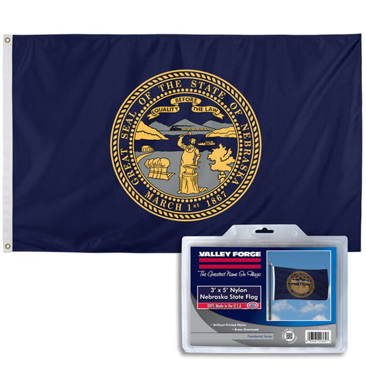 Valley Forge Nebraska State Flag 36 In. H X 60 In. W