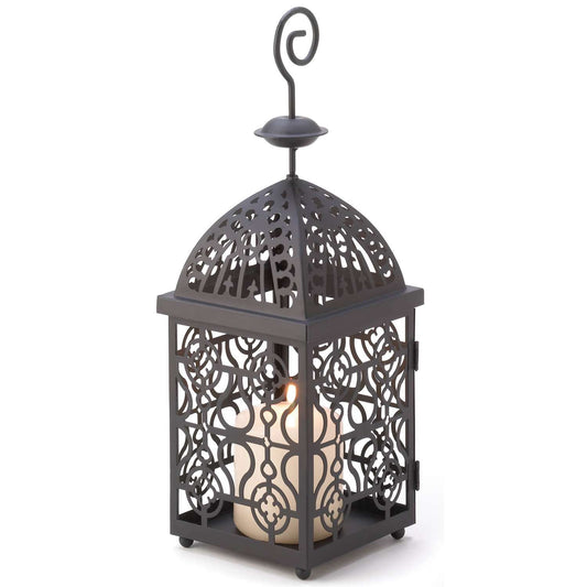  Gallery Of Light Swirled Birdcage Iron Lantern Black