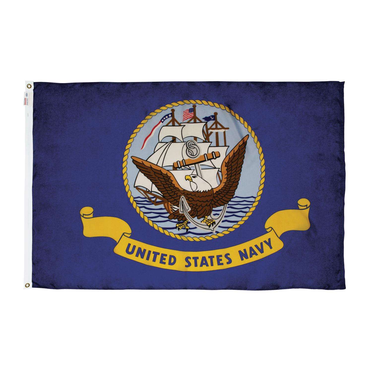  Valley Forge Military Navy Flag 3 Ft. W X 5 Ft. L