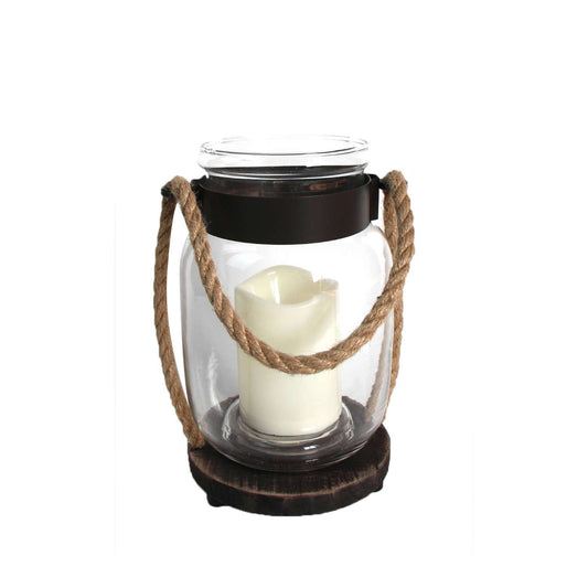  Infinity 9 In. Glass/Metal Hanging Lantern