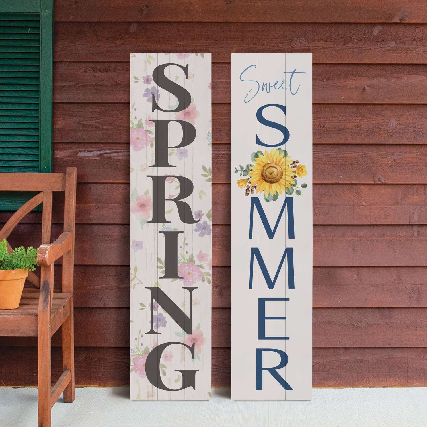  P. Graham Dunn Multicolored Wood 47 In. H Spring Porch Sign