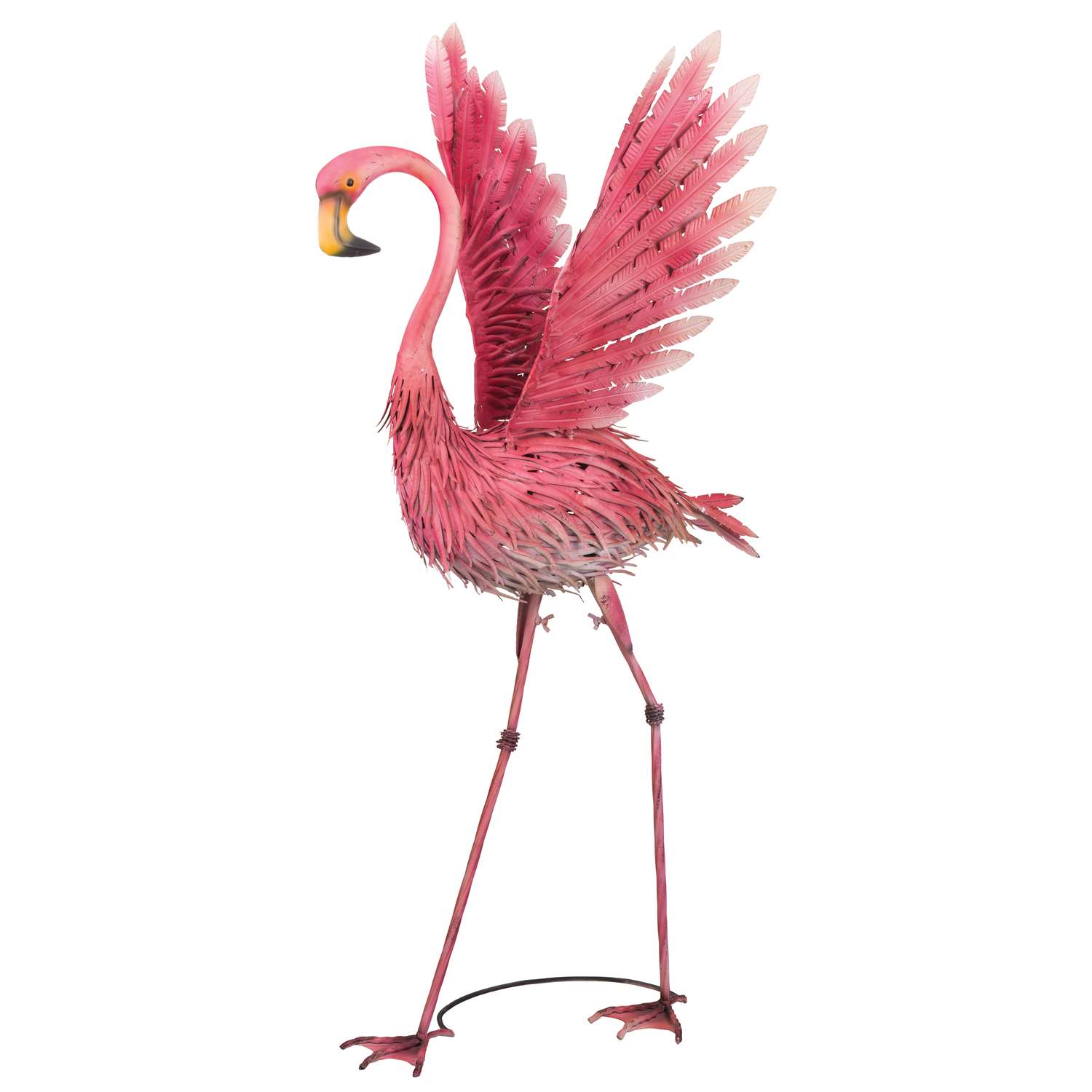  Regal Art & Gift Pink Metal 46 In. H Flamingo Statue