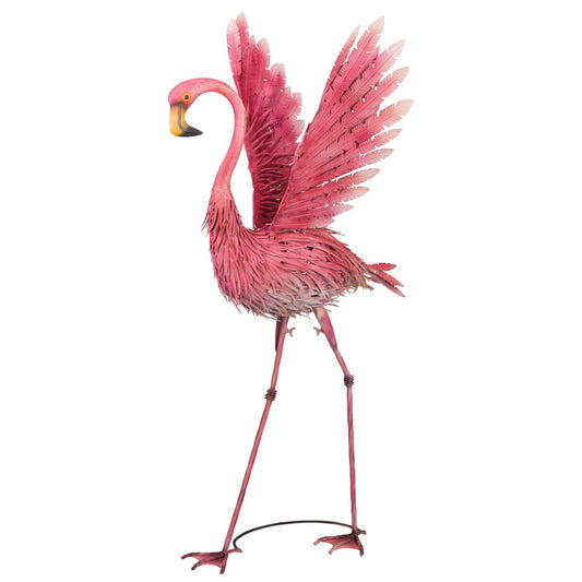 Regal Art & Gift Pink Metal 46 In. H Flamingo Statue