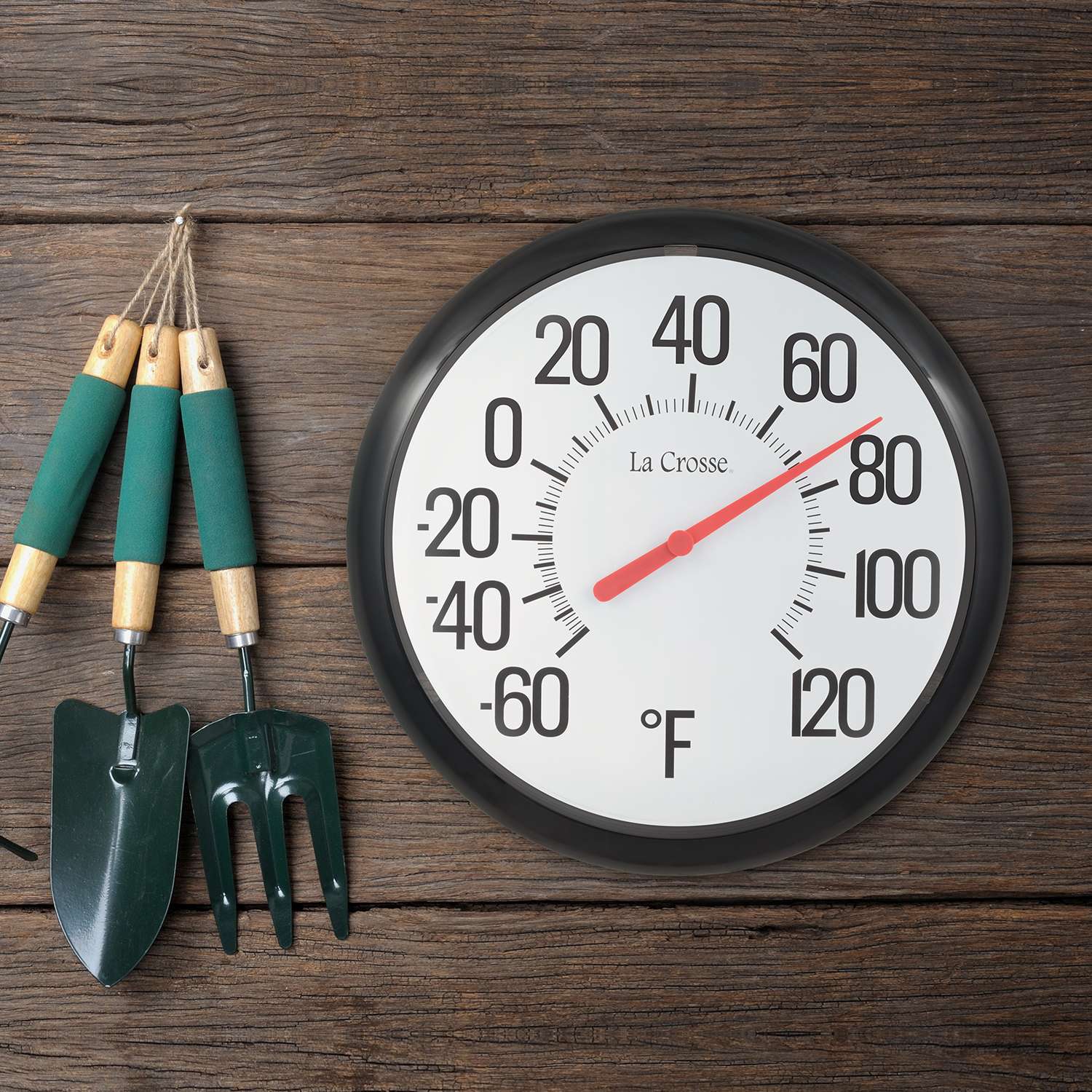  La Crosse Technology Dial Thermometer Plastic White 11.38 In.