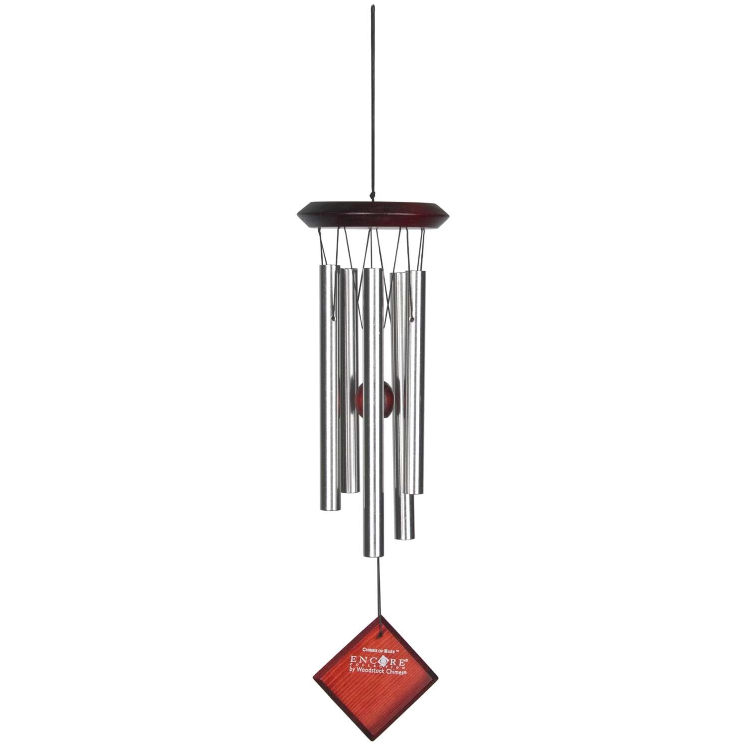  Woodstock Chimes Signature Collection Brown/Silver Aluminum/Wood 17 In. Wind Chime
