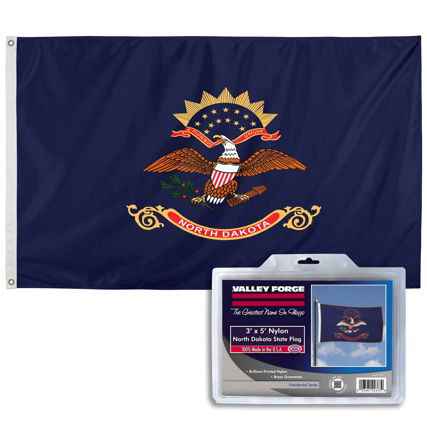  Valley Forge North Dakota State Flag 36 In. H X 60 In. W