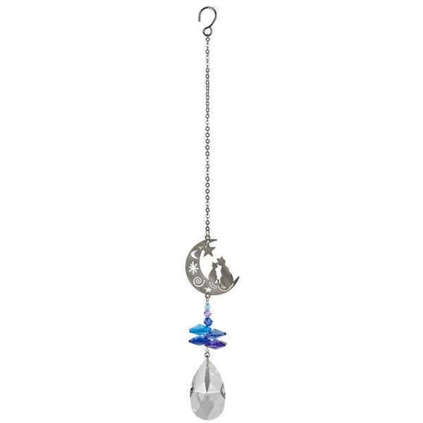  Woodstock Chimes Multi-color Crystal 4.5 In. Cat Wind Chime