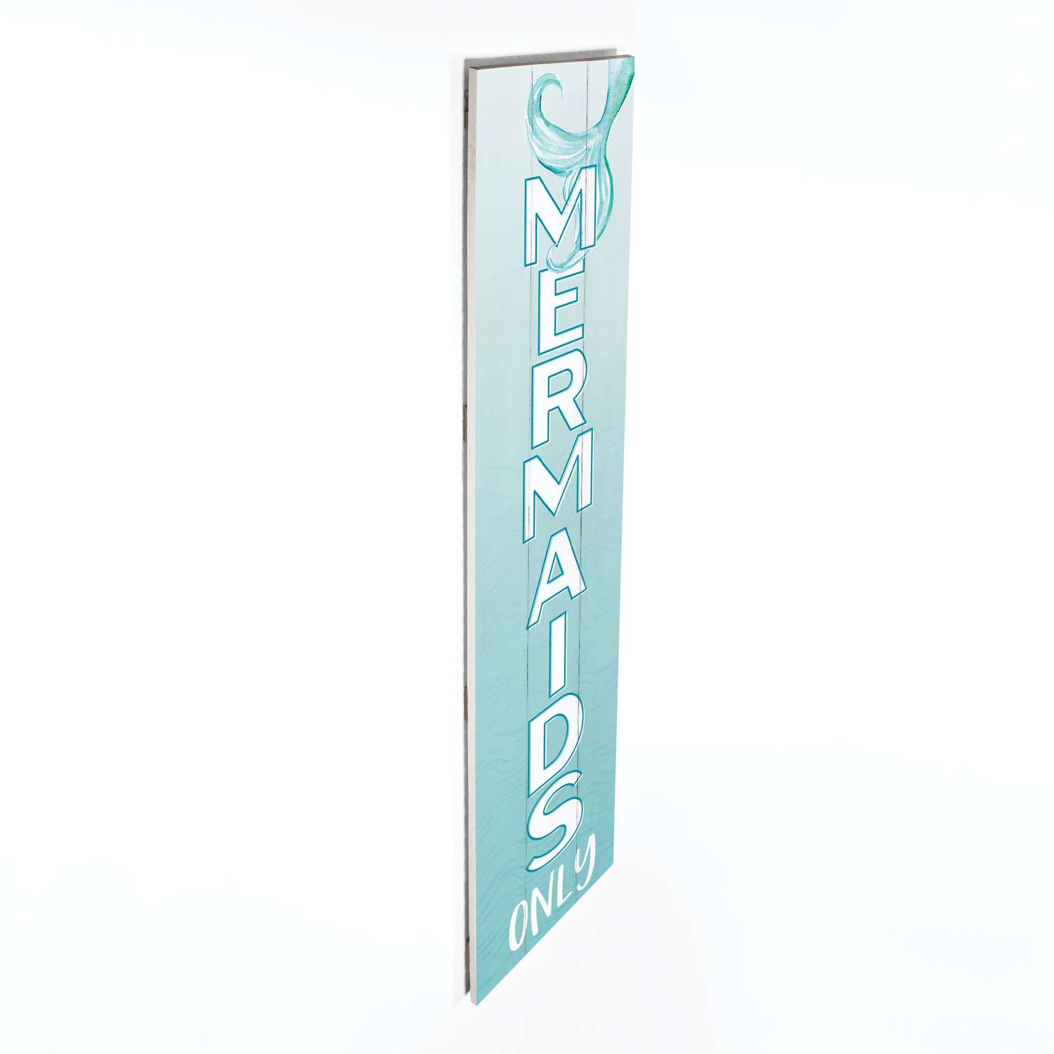  P. Graham Dunn Multicolored Wood 47 In. H Mermaids Only Porch Sign
