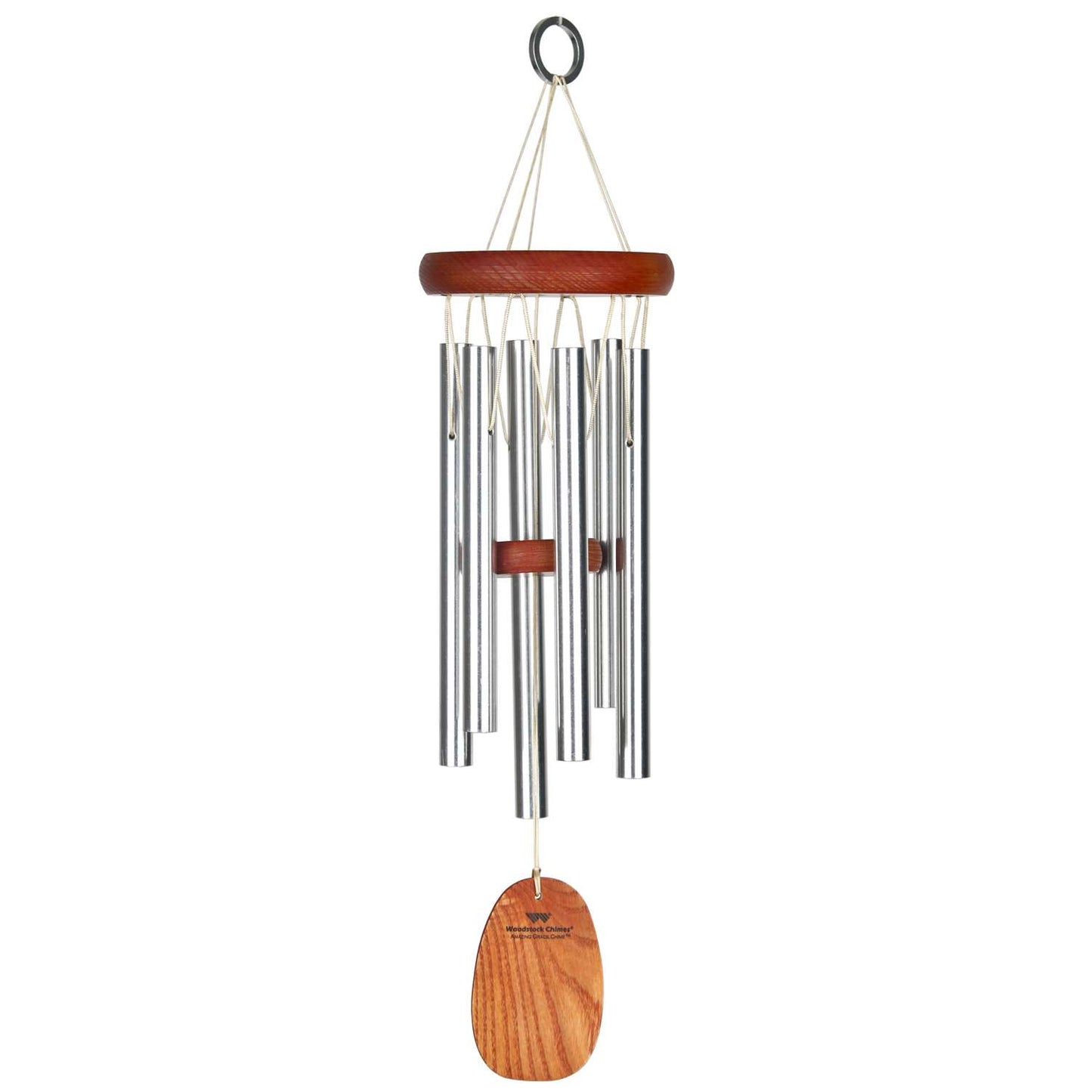  Woodstock Chimes Signature Collection Brown/Silver Aluminum/Wood 16 In. Wind Chime