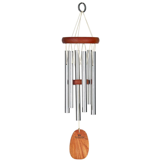  Woodstock Chimes Signature Collection Brown/Silver Aluminum/Wood 16 In. Wind Chime