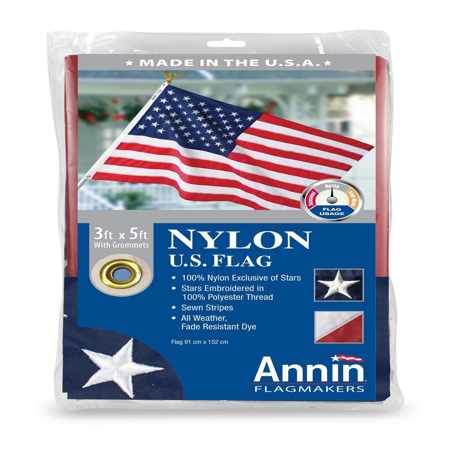  Annin U.S Flag 3 Ft. W X 5 Ft. L