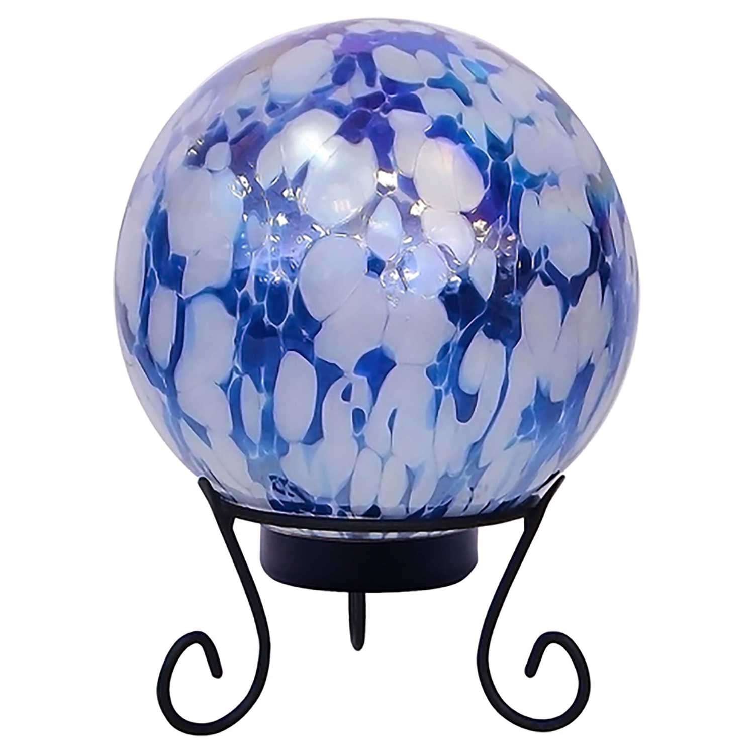  Alpine Blue Glass 11 In. H LED Gazing Ball