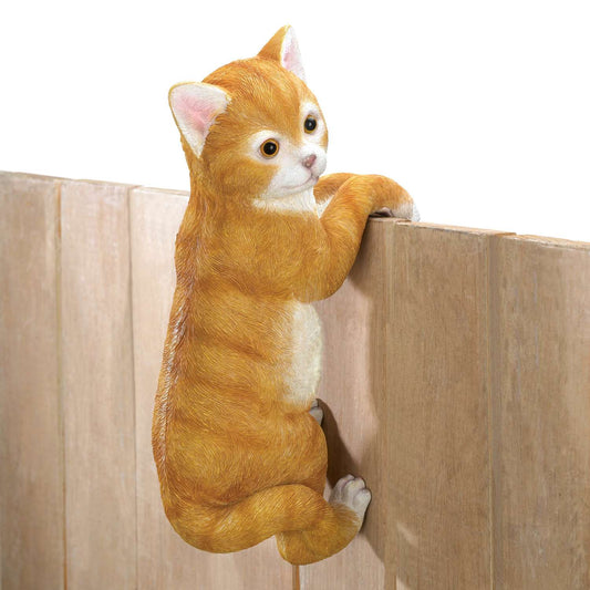  Summerfield Terrace Orange Polyresin 11.25 In. H Hanging Buddy Cat Indoor/Outdoor Decoration