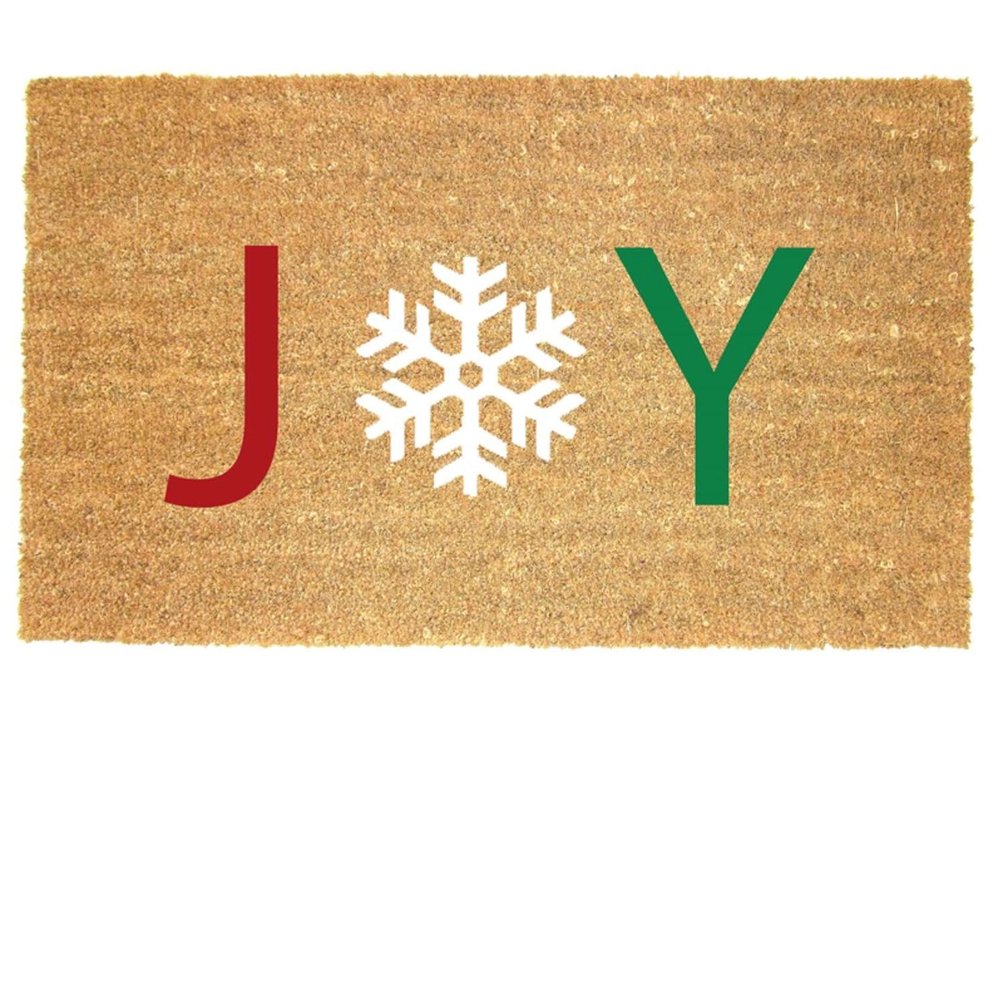  J & M Home Fashions 1.5 Ft. W X 2.5 Ft. L Multi-color Christmas Coir Outdoor Rug