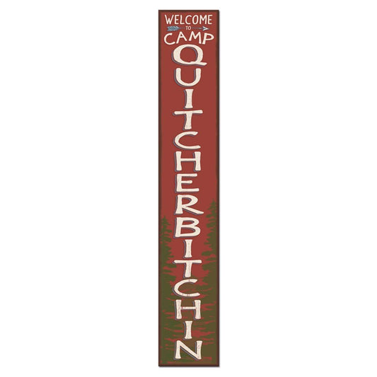  My Word! Multicolored Wood 46.5 In. H Welcome Camp Quitcherbitchin Porch Sign