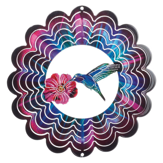  Next Innovations Pink Steel 11 In. H Hummingbird Wind Spinner