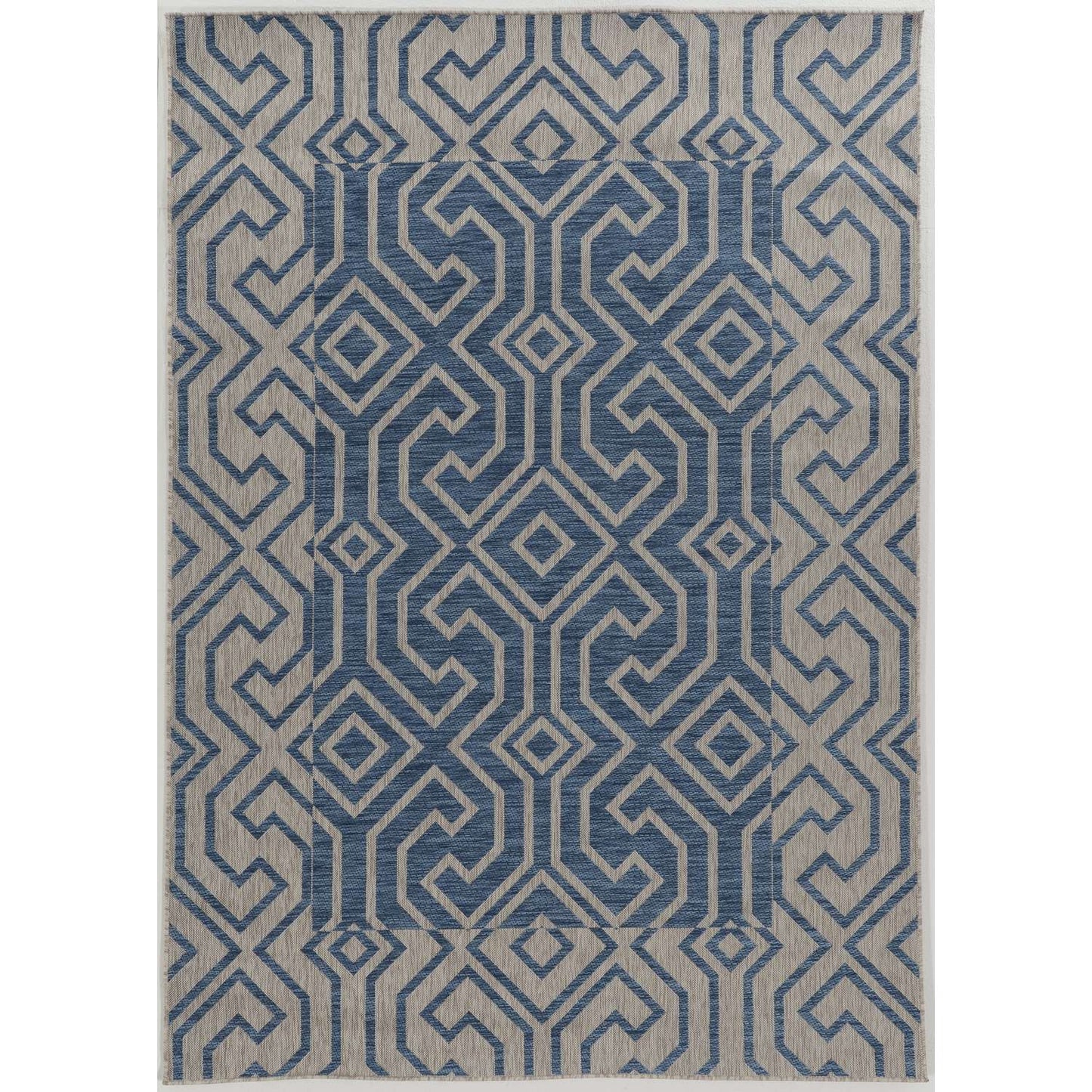  Linon Home Decor 9.5 Ft. W X 6.5 Ft. L Blue/Gray Polypropylene Rug