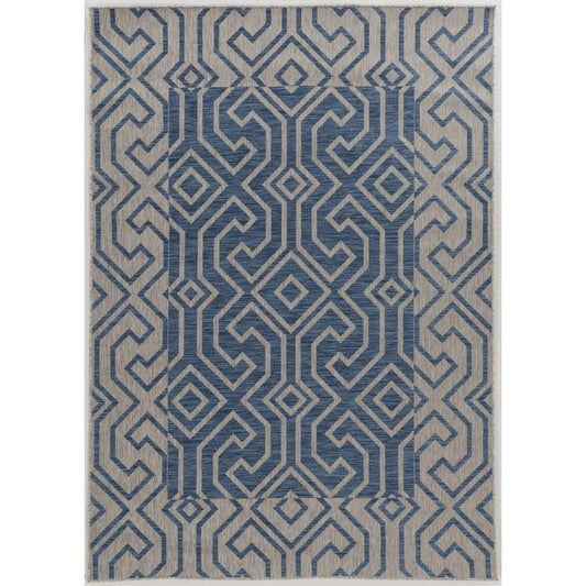  Linon Home Decor 9.5 Ft. W X 6.5 Ft. L Blue/Gray Polypropylene Rug