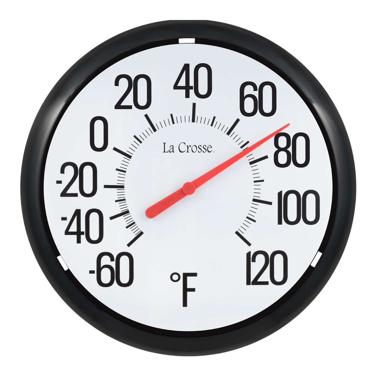  La Crosse Technology Dial Thermometer Plastic White 11.38 In.