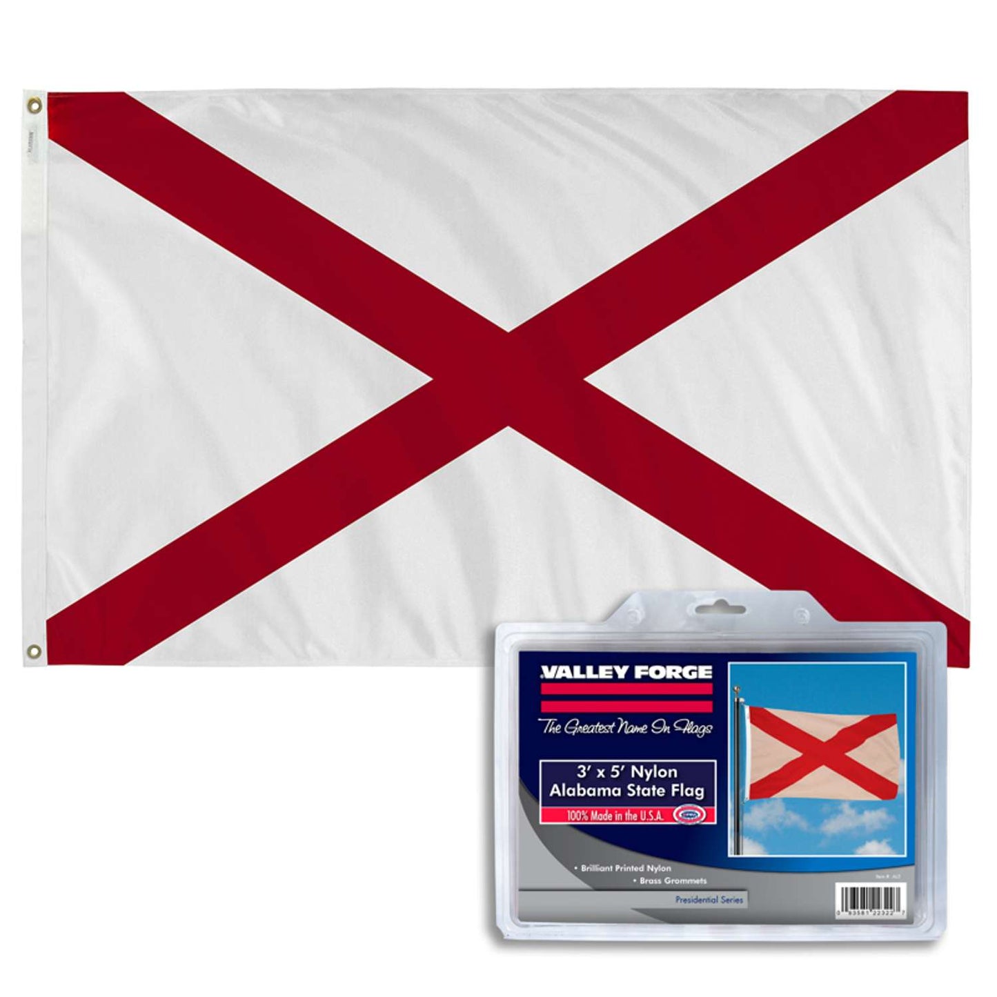  Valley Forge Alabama State Flag 36 In. H X 60 In. W