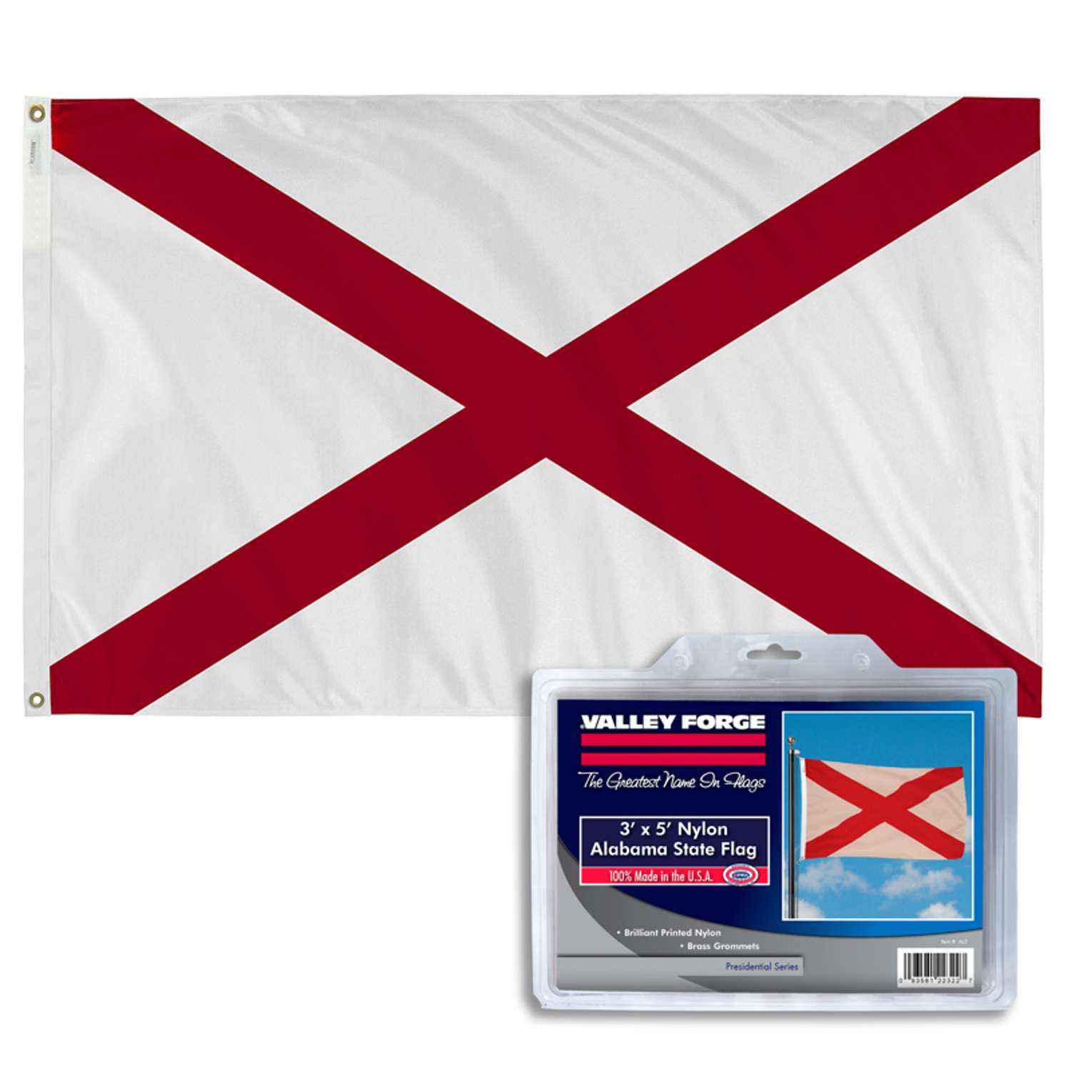  Valley Forge Alabama State Flag 36 In. H X 60 In. W