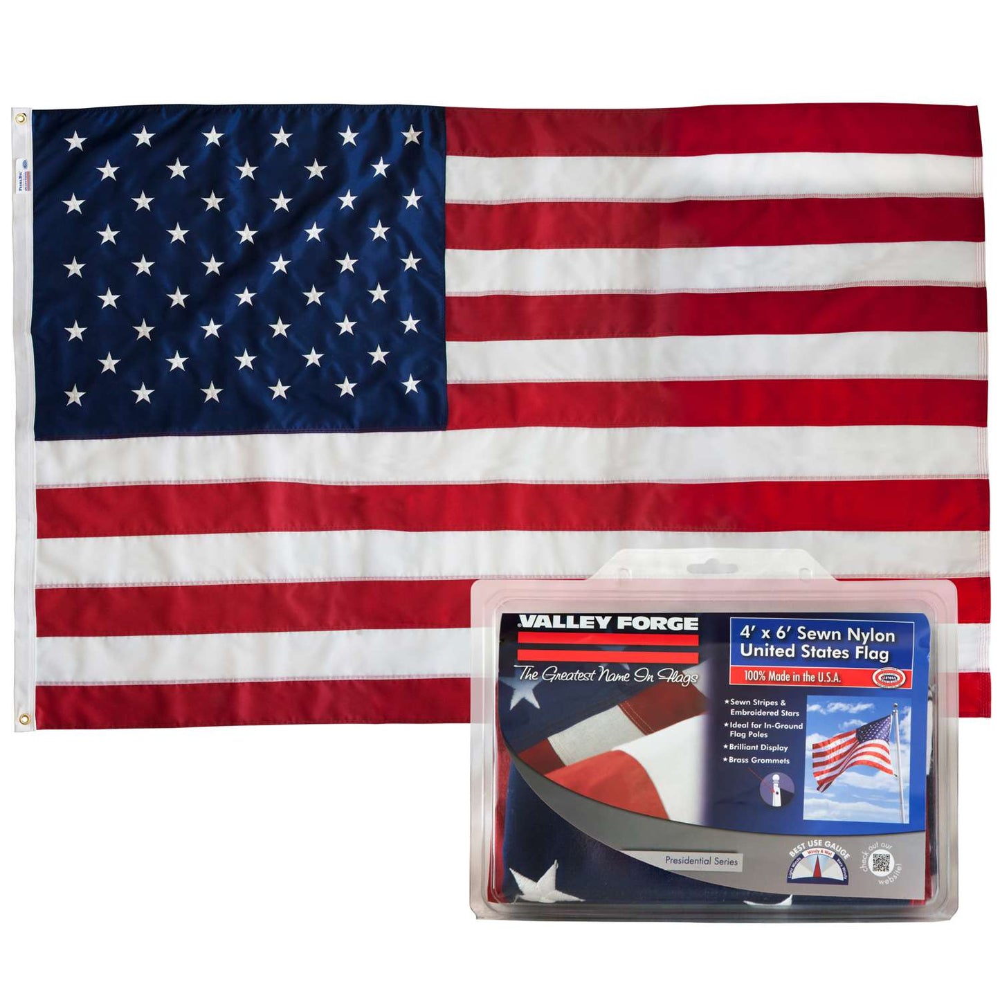  Valley Forge American Flag 48 In. H X 72 In. W