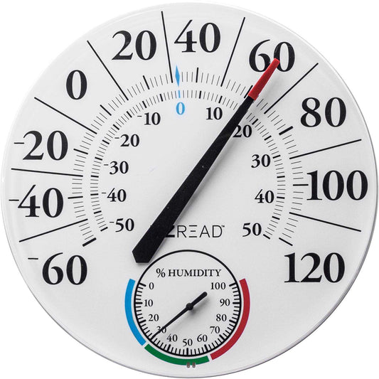  EZRead Dial Thermometer Plastic White 12.5 In.