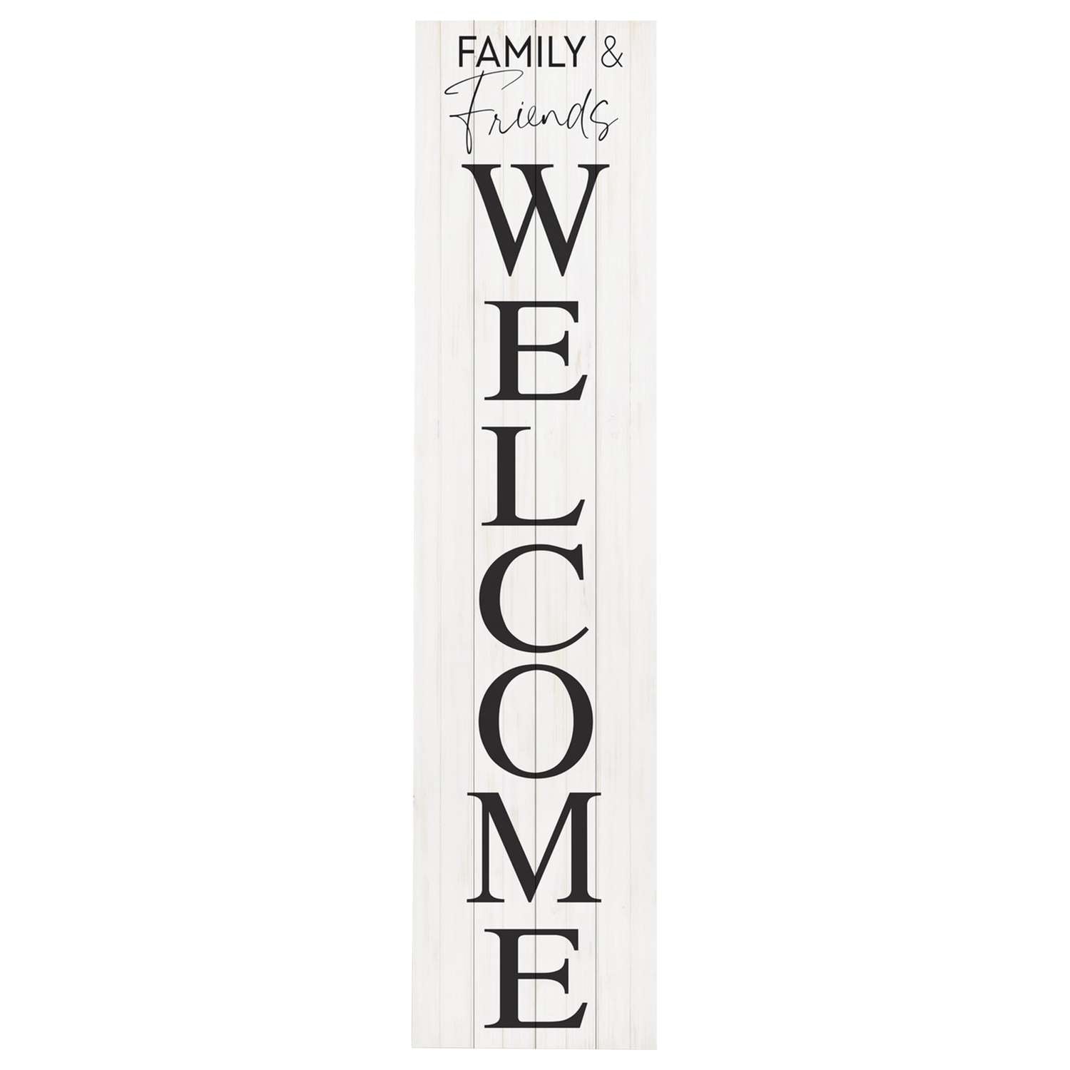  P. Graham Dunn Multicolored Wood 60 In. H Family And Friends Welcome Porch Sign