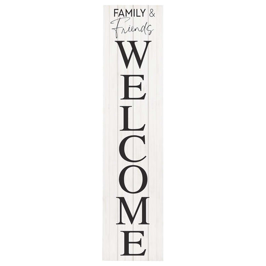  P. Graham Dunn Multicolored Wood 60 In. H Family And Friends Welcome Porch Sign