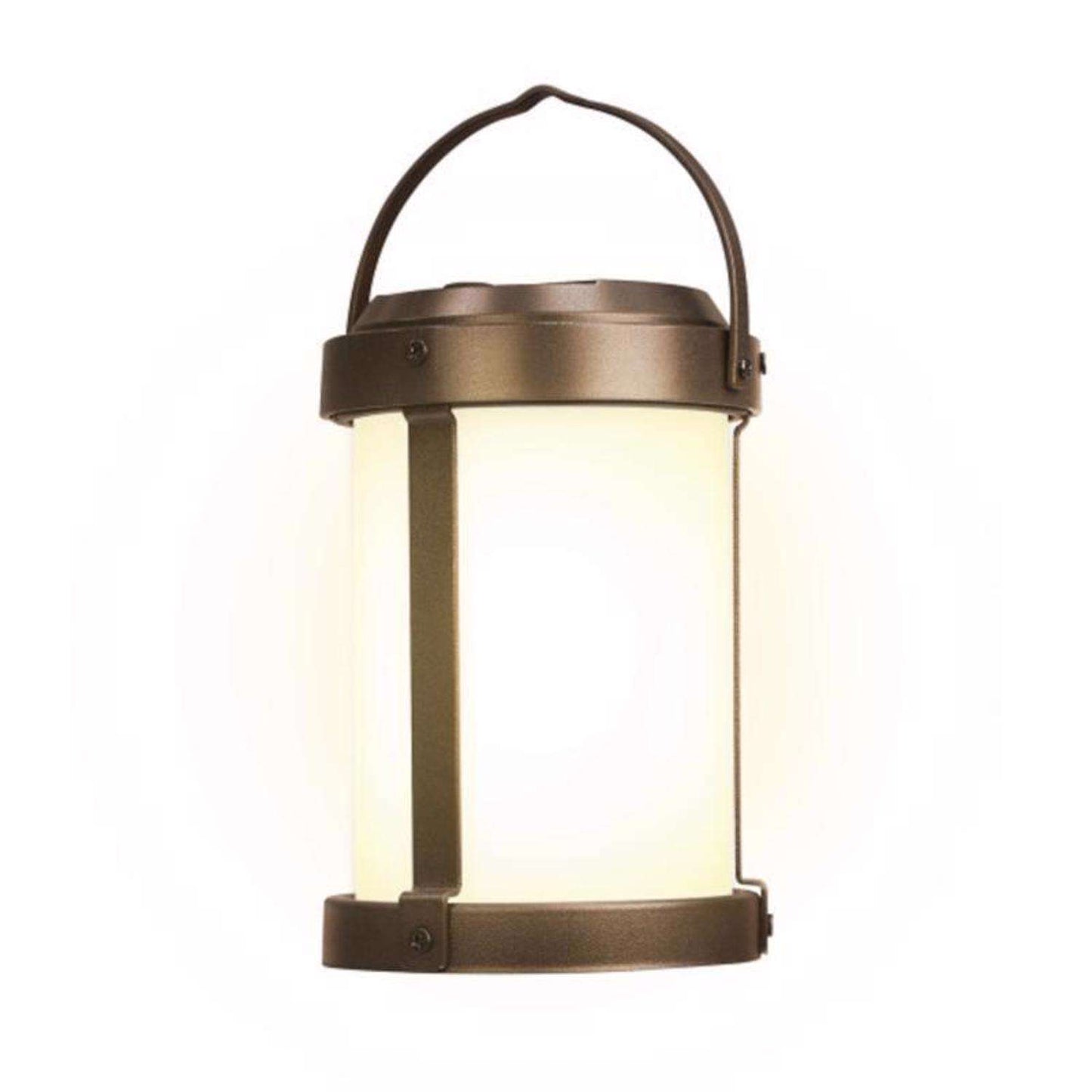  Feit Smart Home 4 In. Solar Power Metal Round Hanging Lantern Bronze