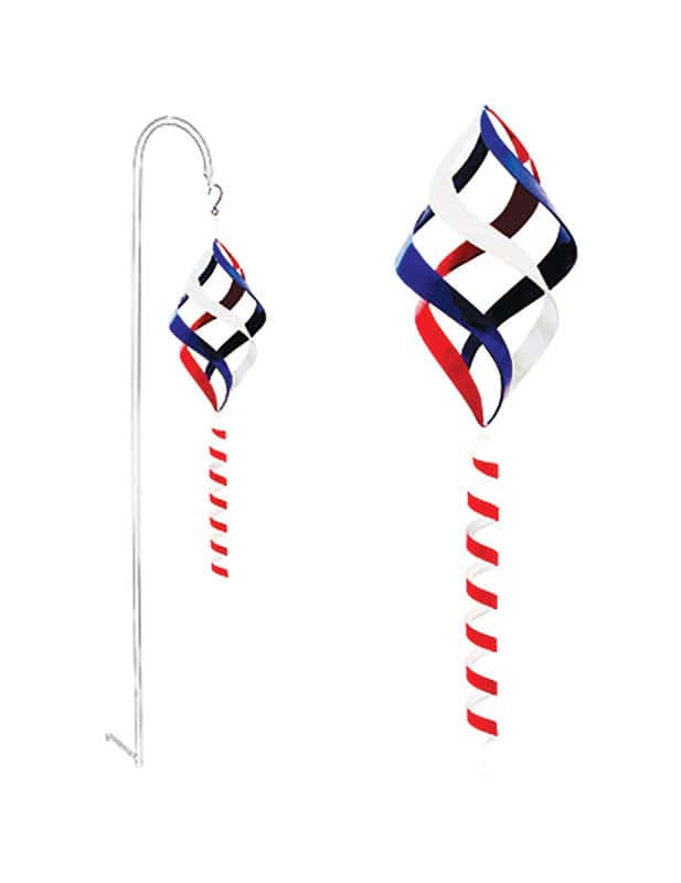  Alpine Multi-color Metal/Plastic 38 In. Striped Outdoor Spinner