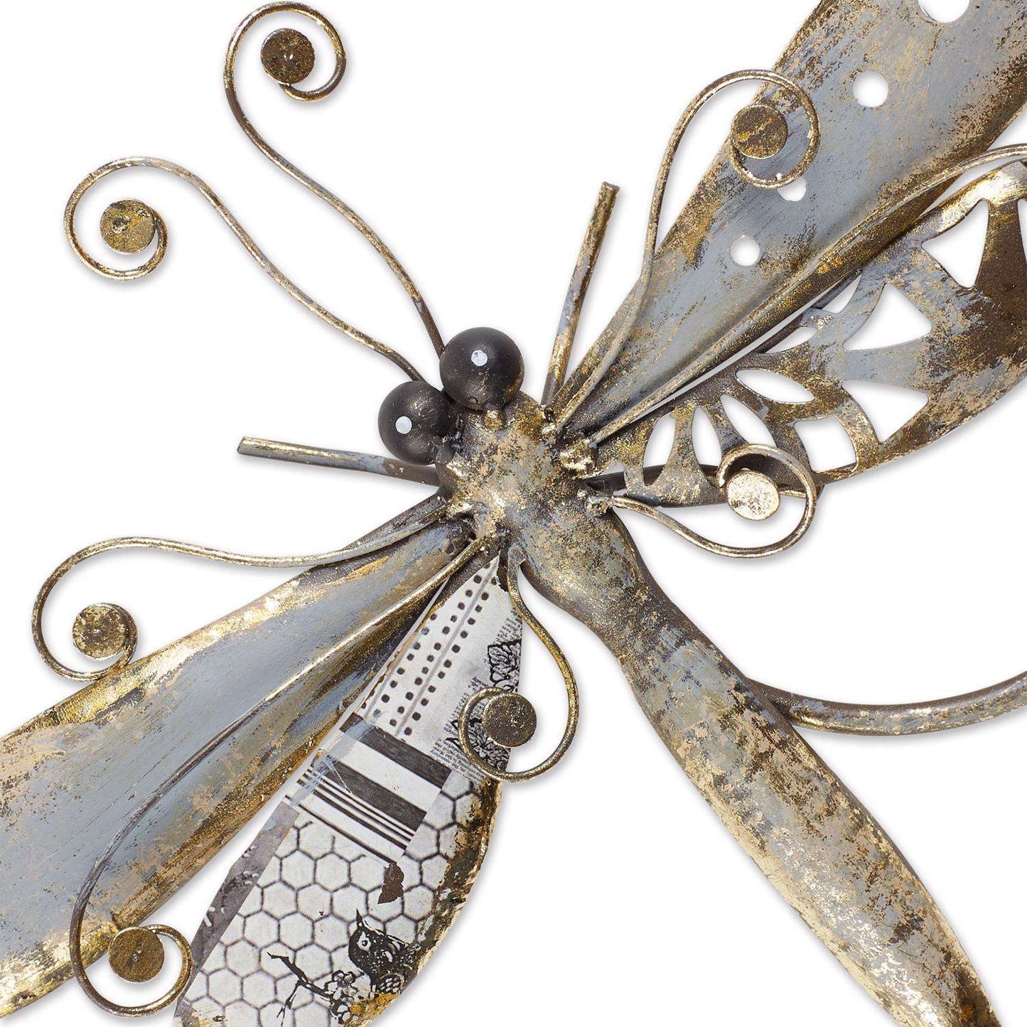  Zingz & Thingz Silver Iron 39.25 In. H Dragonfly Outdoor Garden Stake