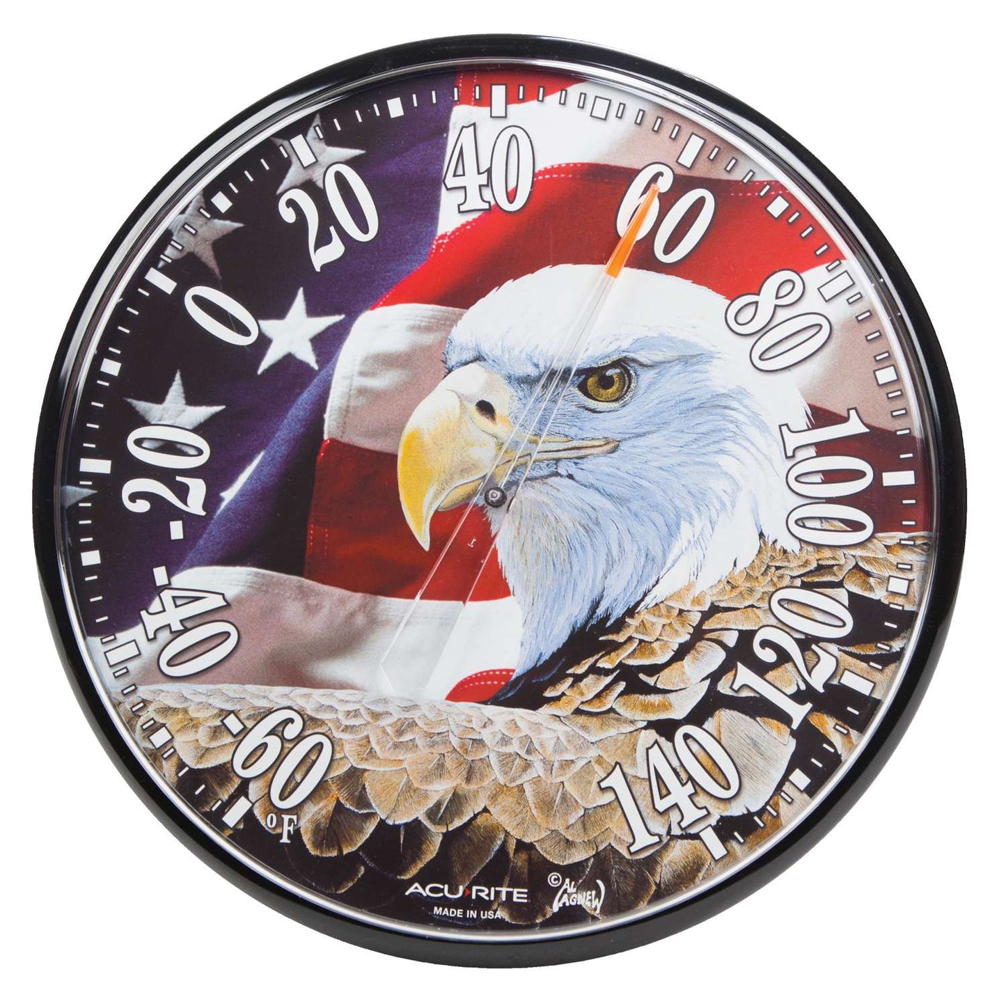  AcuRite Patriotic Eagle Thermometer Plastic Multicolored
