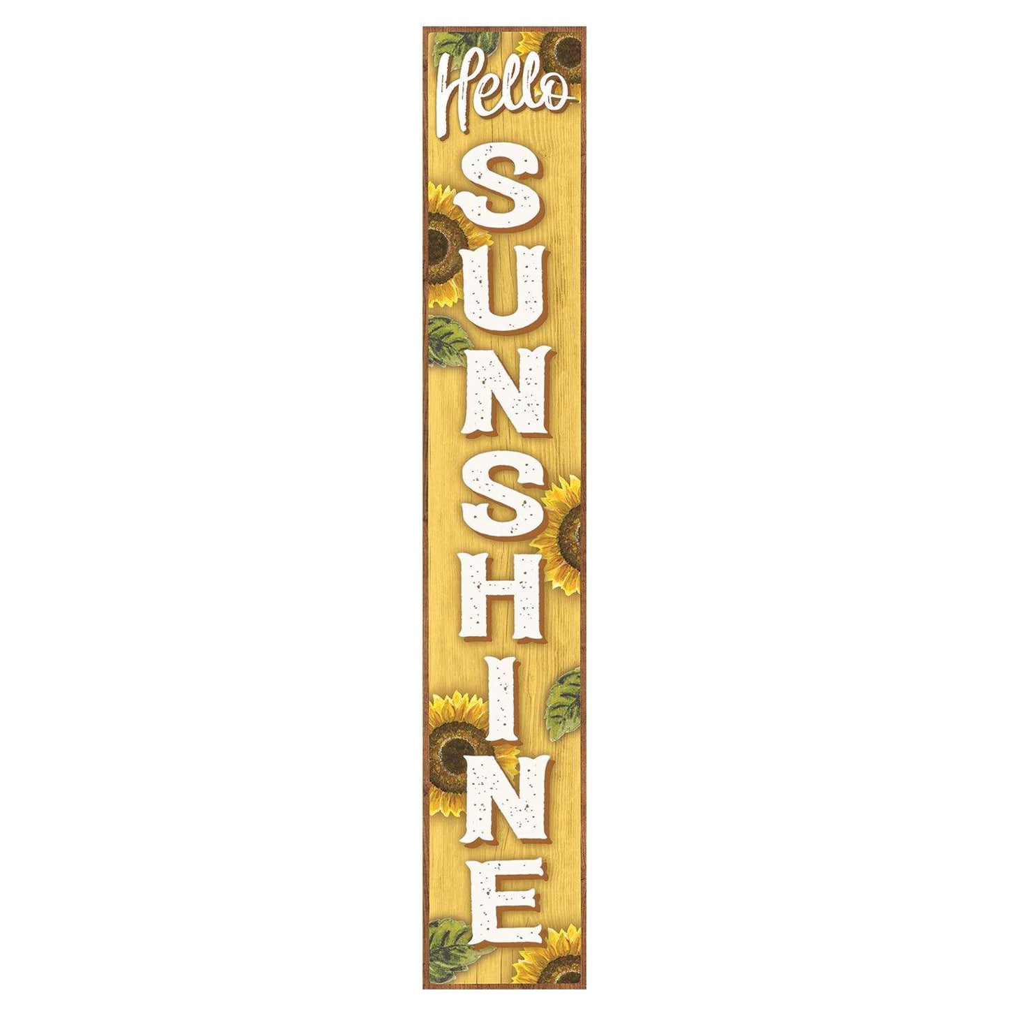  My Word! Yellow Wood 46.5 In. H Hello Sunshine Porch Sign