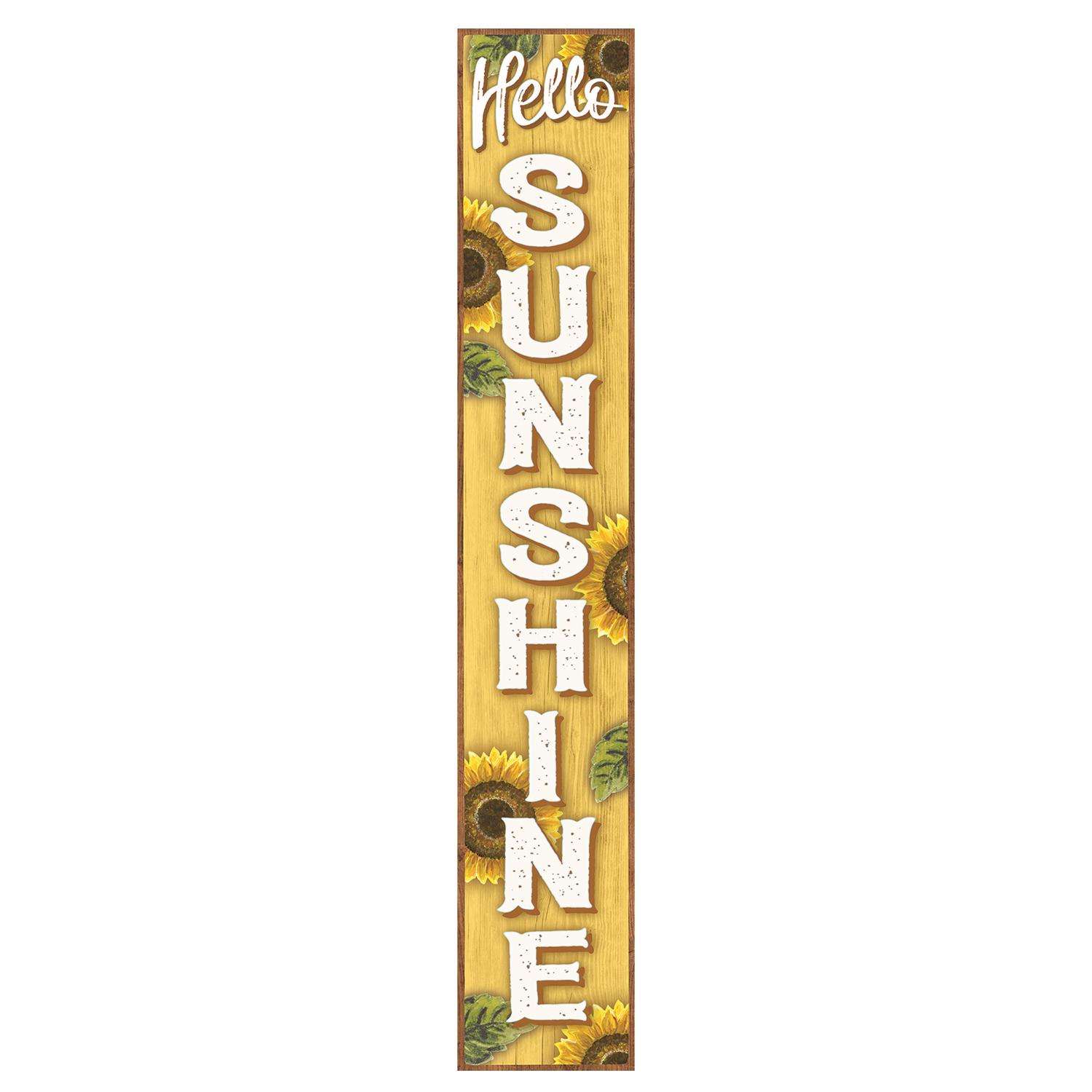  My Word! Yellow Wood 46.5 In. H Hello Sunshine Porch Sign