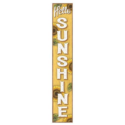  My Word! Yellow Wood 46.5 In. H Hello Sunshine Porch Sign