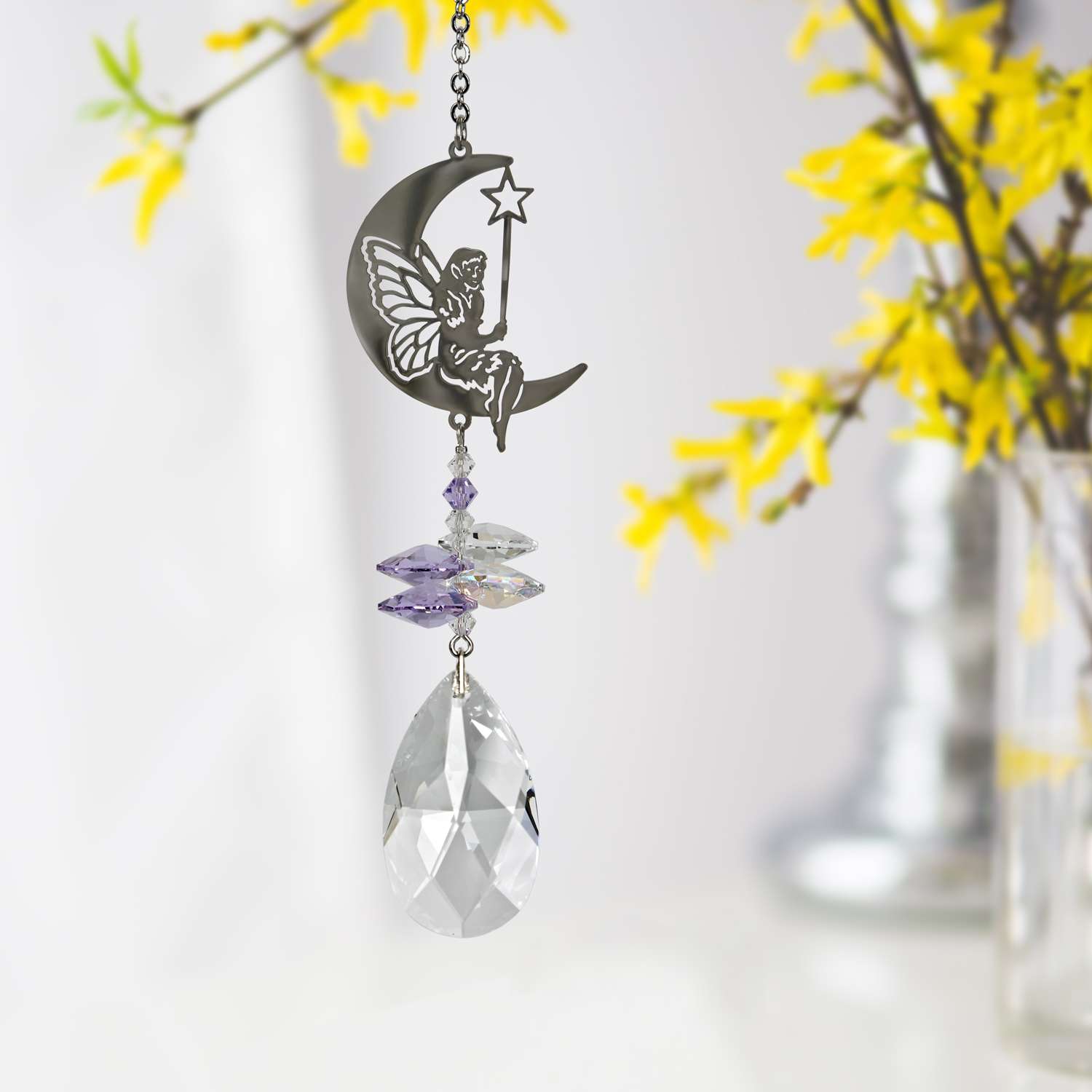  Woodstock Chimes Multi-color Crystal 4.5 In. Fairy Wind Chime