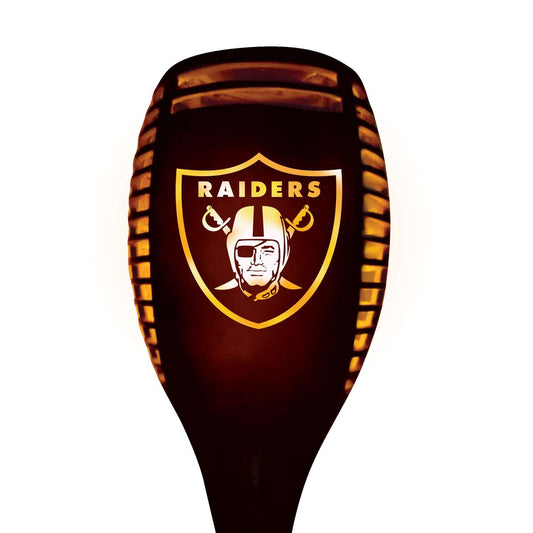  Sporticulture NFL 36 In. Solar Power Plastic Las Vegas Raiders Solar Torch Brown